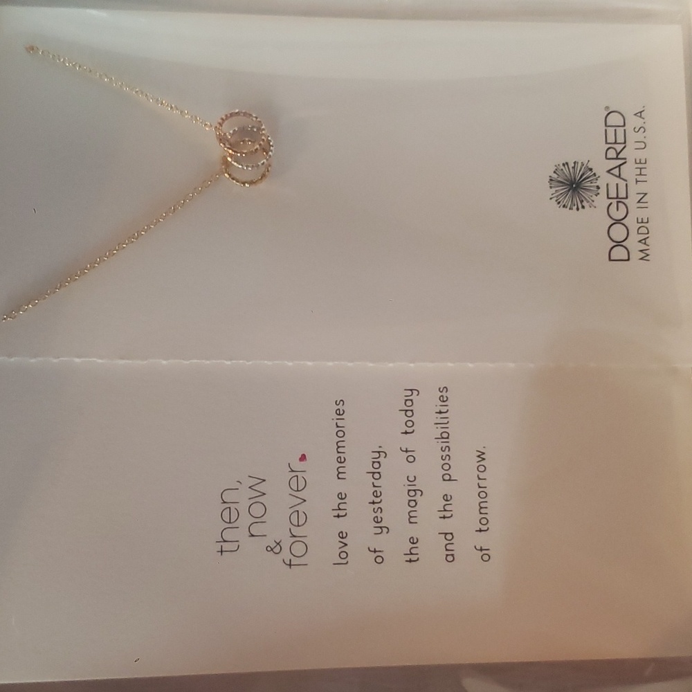 DOGEARED  3 RING NECKLACE - NEW IN BOX